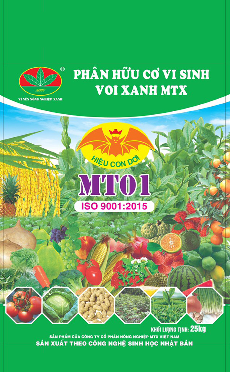 Phân hữu cơ vi sinh voi xanh MTX MT01