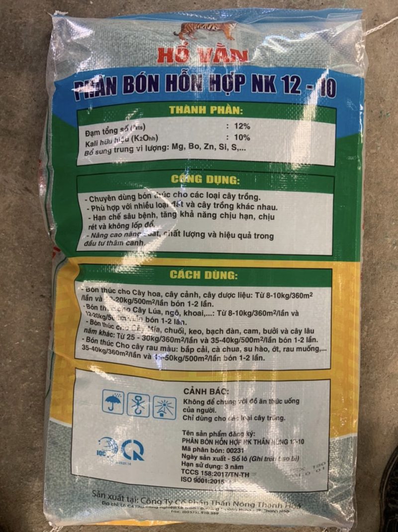 Phân bón hỗn hợp NK 12 -10